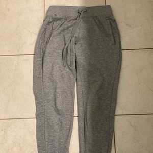 Gray sports joggers